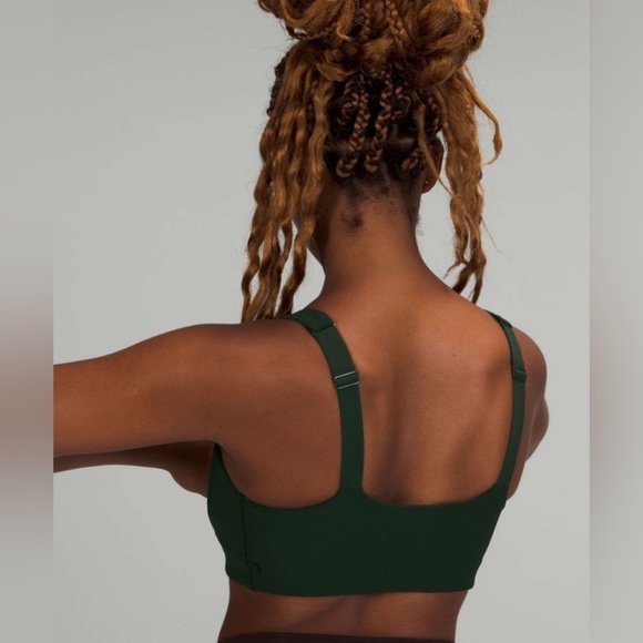 Lululemon Ribbed Train Bra Rainforest Green - Picture 7 of 8